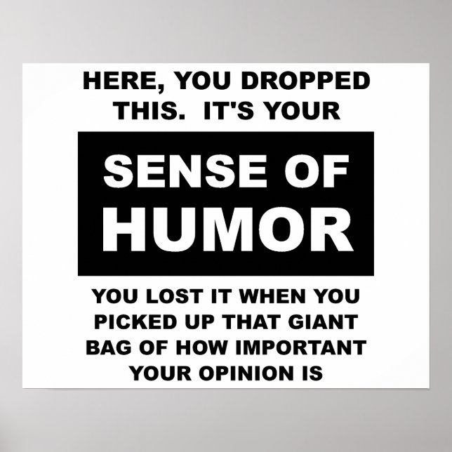 Sens de l'Humour Drôle Poster (Devant)