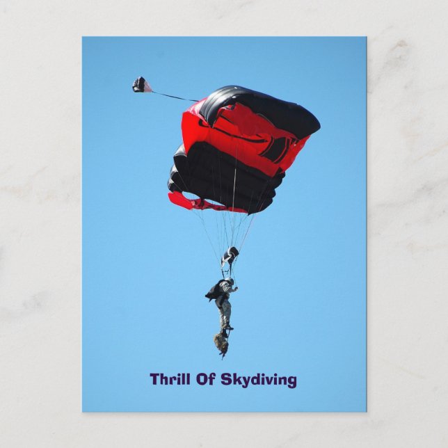 sensation de Skydiving carte postale (Devant)