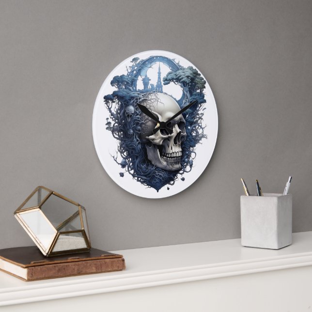 🕰️ 💀 Sensation Horloge murale du crâne 💀 🕰️ (Bureau)