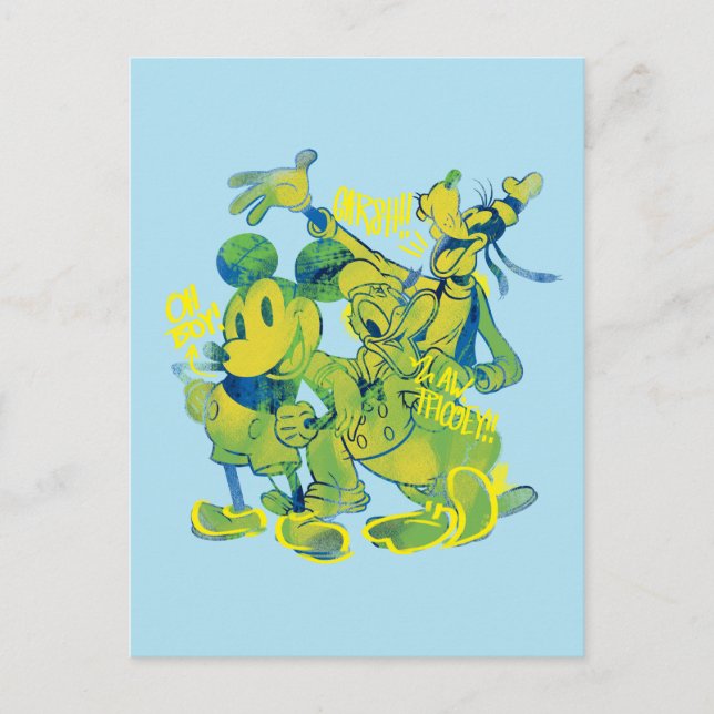 Sensational 6  | Mickey, Donald & Goofy Postcard (Front)