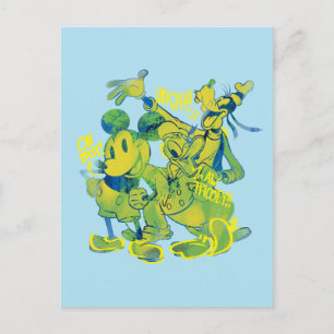 Sensational 6    Mickey, Donald & Goofy Postcard