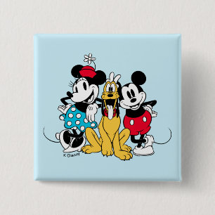 Sensational 6   Trio of Friends 2 Inch Square Button