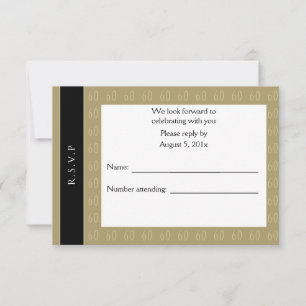 Sensational At 60 RSVP Invitation