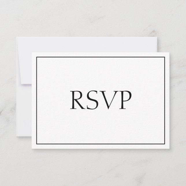 Sensational Black and White Response RSVP (Front)