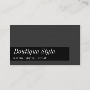 SENSATIONAL DESIGNER simple polka dot grey black Business Card