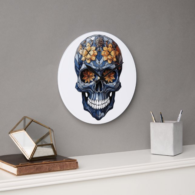 🕰️💀 Sensational Skull Wall Clock 💀🕰️ (Office)