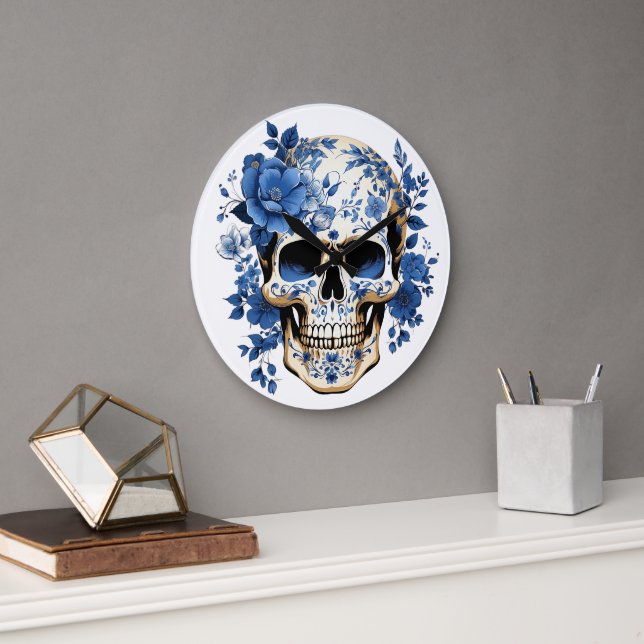 🕰️💀 Sensational Skull Wall Clock 💀🕰️ (Office)