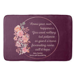 Sense And Sensibility Quote I - Cute Style Bath Mat