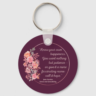 Sense And Sensibility Quote I - Cute Style Keychain