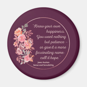 Sense And Sensibility Quote I - Cute Style Magnet