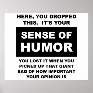 Sense of Humour Funny Poster