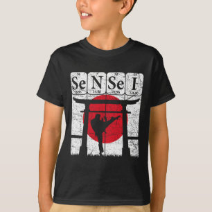 Sensei Periodic Table Elements Martial Arts Japane T-Shirt