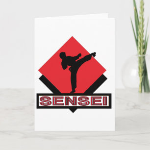 Sensei red diamond gift holiday card