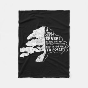 Sensei Tumbler Appreciation Thank You Karate Teach Fleece Blanket