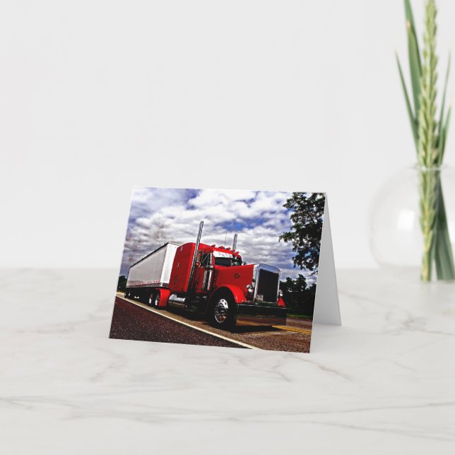 Sensenig Red Peterbilt 379 Note Card (Front)