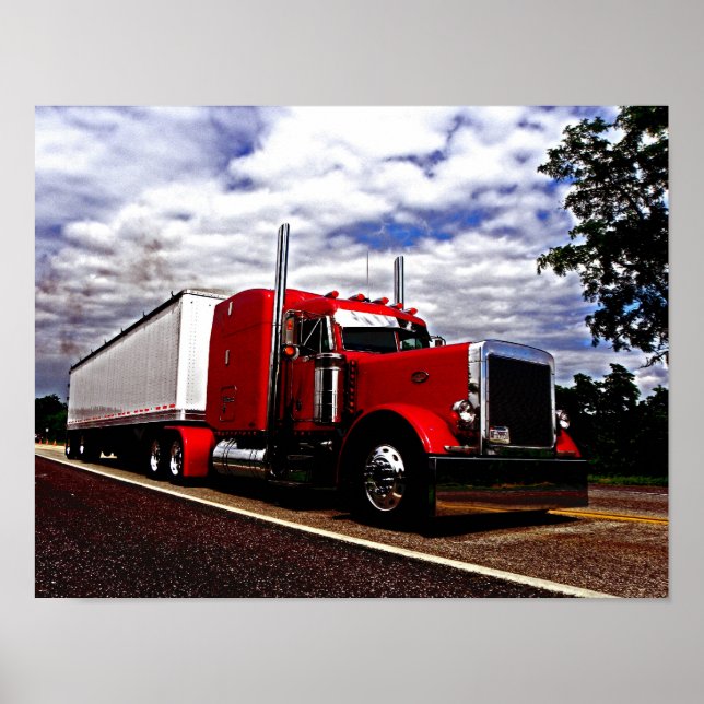 Sensenig Red Peterbilt 379 Poster (Front)