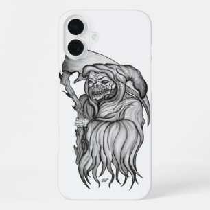 Sensenmann - The Death black and white design iPhone 16 Plus Case