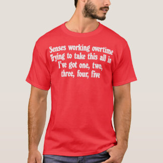 Senses Working Overtime Retro Styled Typography De T-Shirt