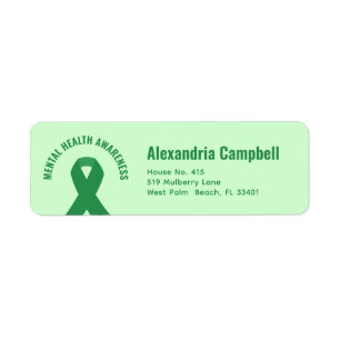 Sensibilisation à la santé mentale Ribbon vert