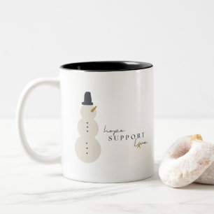 sensibilisation au cancer. Coupes de Mugs de Noël