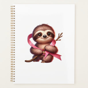 Sensibilisation au cancer du sein Cute Sloth Ruban