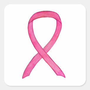 Sensibilisation au cancer du sein Étiquette à ruba