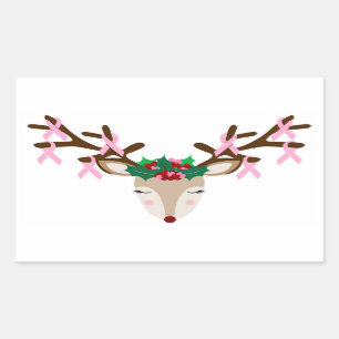 Sensibilisation au cancer du sein Stickers de Noël