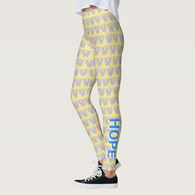 Sensibilisation CDH Ruban Hope Cure Cherub Legging (Gauche)