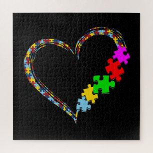 Sensibilisation sur l'autisme Amour Coeur Puzzle p