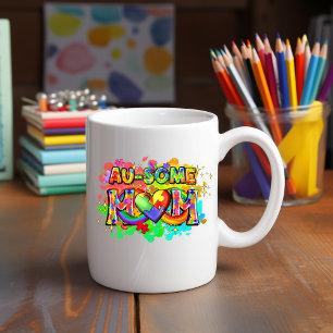 Sensibilisation sur l'autisme Au-some Maman Mug