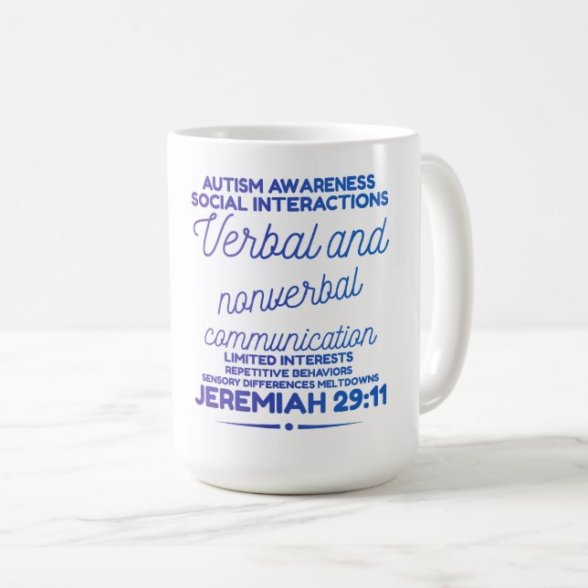 Sensibilisation sur l'autisme classique Mug (Devant droit)