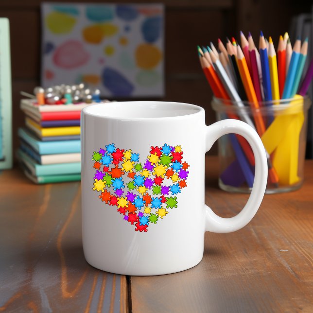 Sensibilisation sur l'autisme Coeur Mug (Créateur téléchargé)