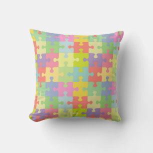 Sensibilisation sur l'autisme Coussin Multicolor P