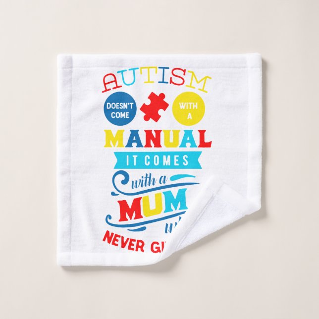 Sensibilisation sur l'autisme linge (Gant de toilette)