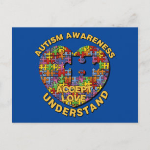 Sensibilisation sur l'autisme Puzzle Cartes postal
