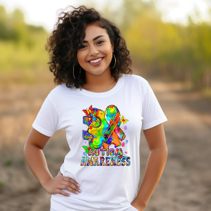 Sensibilisation sur l'autisme Puzzle Ruban T-shirt
