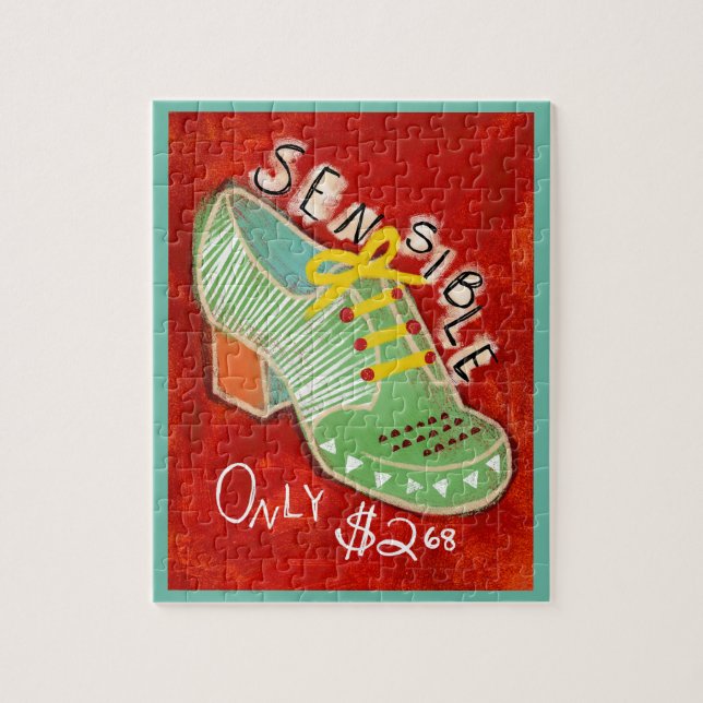 Sensible Oxford Shoes Jigsaw Puzzle Colourful Fun (Vertical)