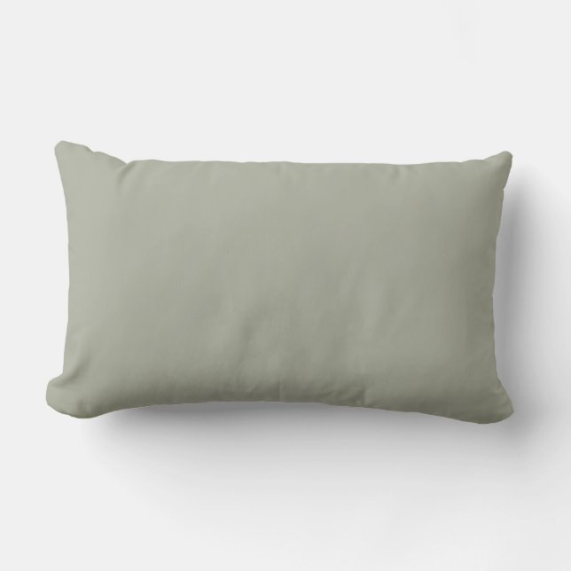 Sensible Sage Green Solid Colour Pairs SW 0066 Lumbar Pillow (Front)