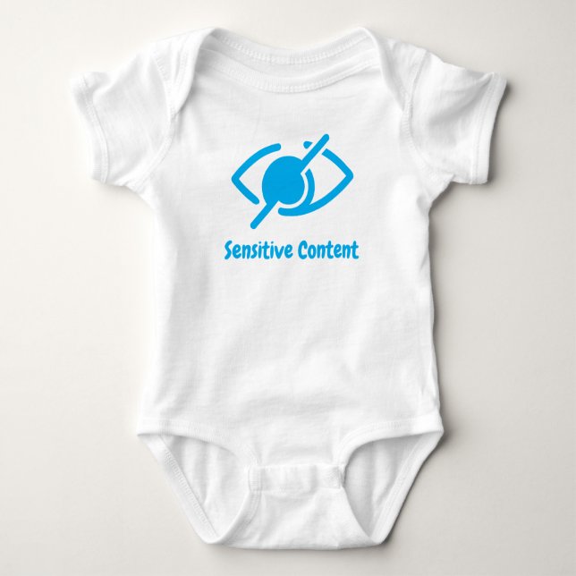Sensitive Content - Policy Violation Notice Baby Bodysuit (Front)