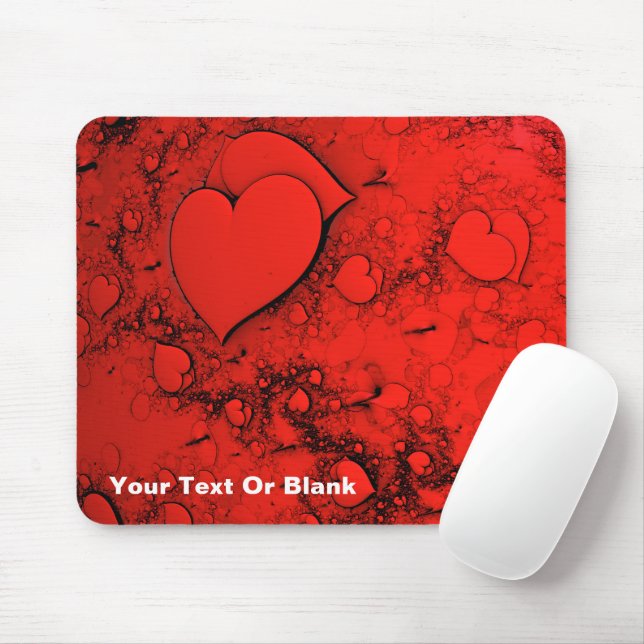Sensitive Hearts Mouse Pad (With Mouse)