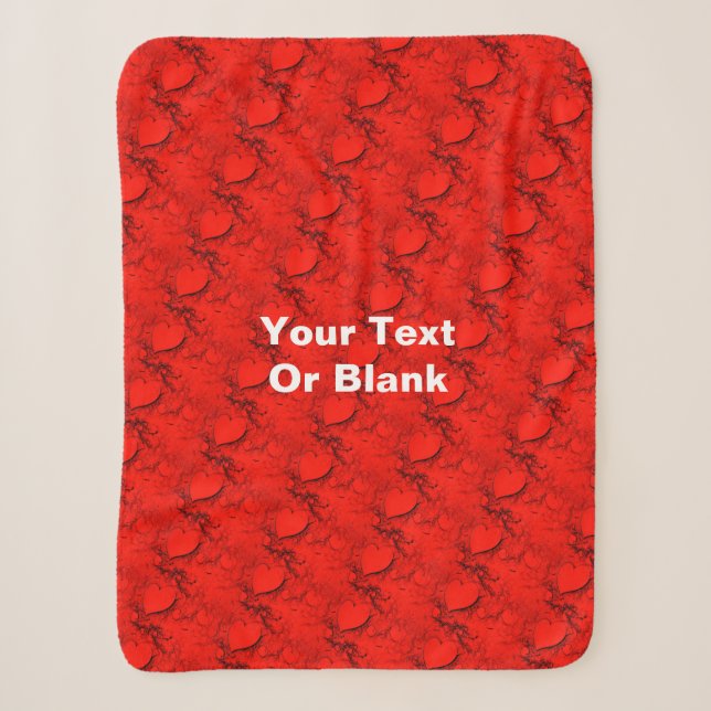 Sensitive Hearts Sherpa Blanket (Front)