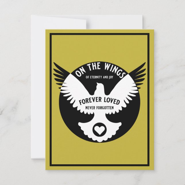 Sensitive In Loving Memory sympathy Card (Front)