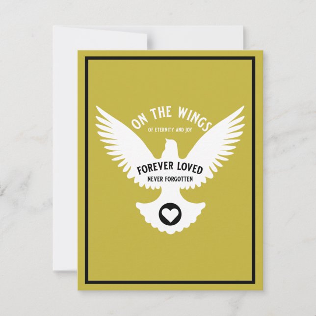 Sensitive In Loving Memory sympathy Card (Front)