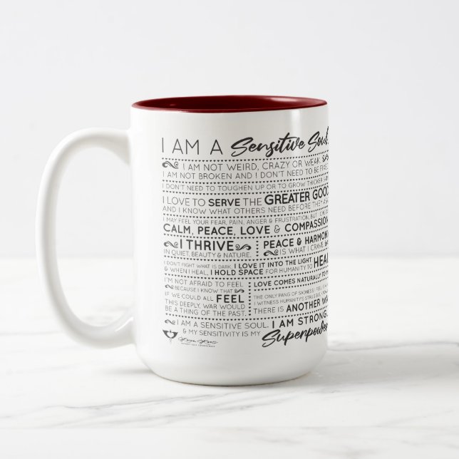 Sensitivity is Your Superpower Two-Tone Mug (Left)