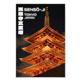 Sensō-ji Five-Story Pagoda at Night – Tokyo Nights Photo Print