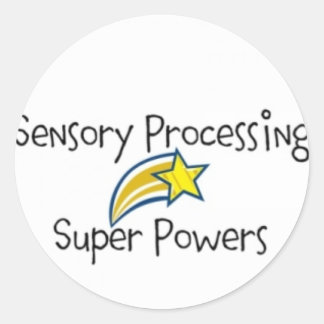 Sensory Power! Yellow Star Classic Round Sticker