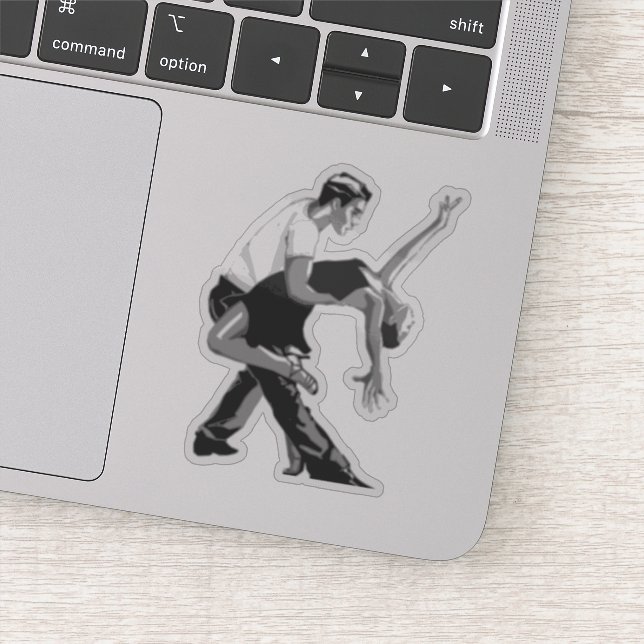 Sensual Black and White Dancing Couple (Detail)