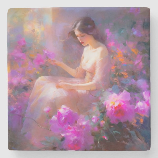 Sensual Elegance  Stone Coaster (Front)
