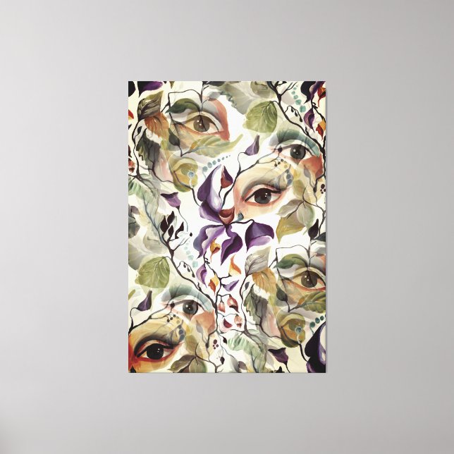 Sensual Feminine Art Pop Surrealism Chic Artistic Canvas Print (Front)