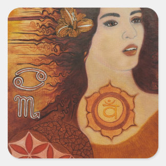 Sensual Flow: Sacral Chakra Goddess Sticker